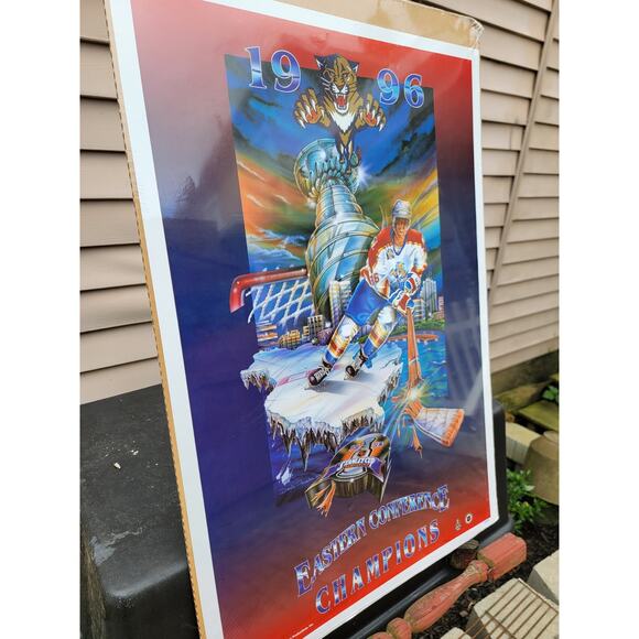 Vintage Florida Panthers 1996 Eastern Conference Champions Poster # 1339 Of 5000 - Picture 3 of 9